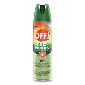 OFF!® Deep Woods Dry Insect Repellent, 4 Oz, Aerosol, Neutral, 12-carton freeshipping - TVN Wholesale